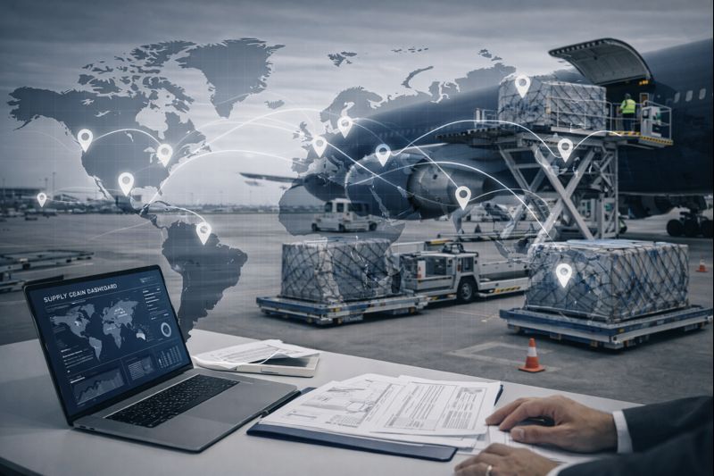 Global aviation sourcing and logistics